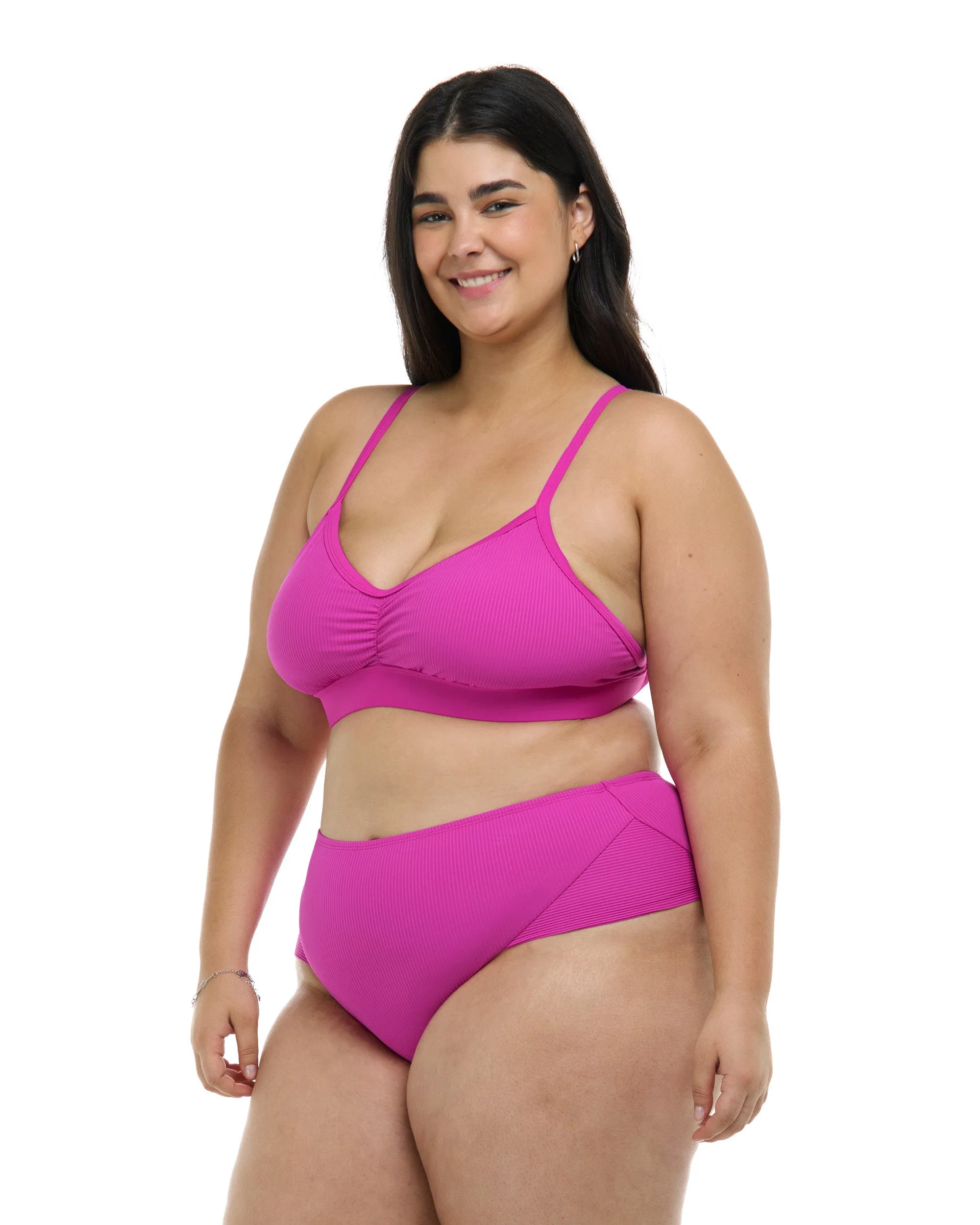 Ibiza Drew Plus Size Fixed Triangle Bikini Top - Fuchsia sold by Body Glove product image thumbnail 3