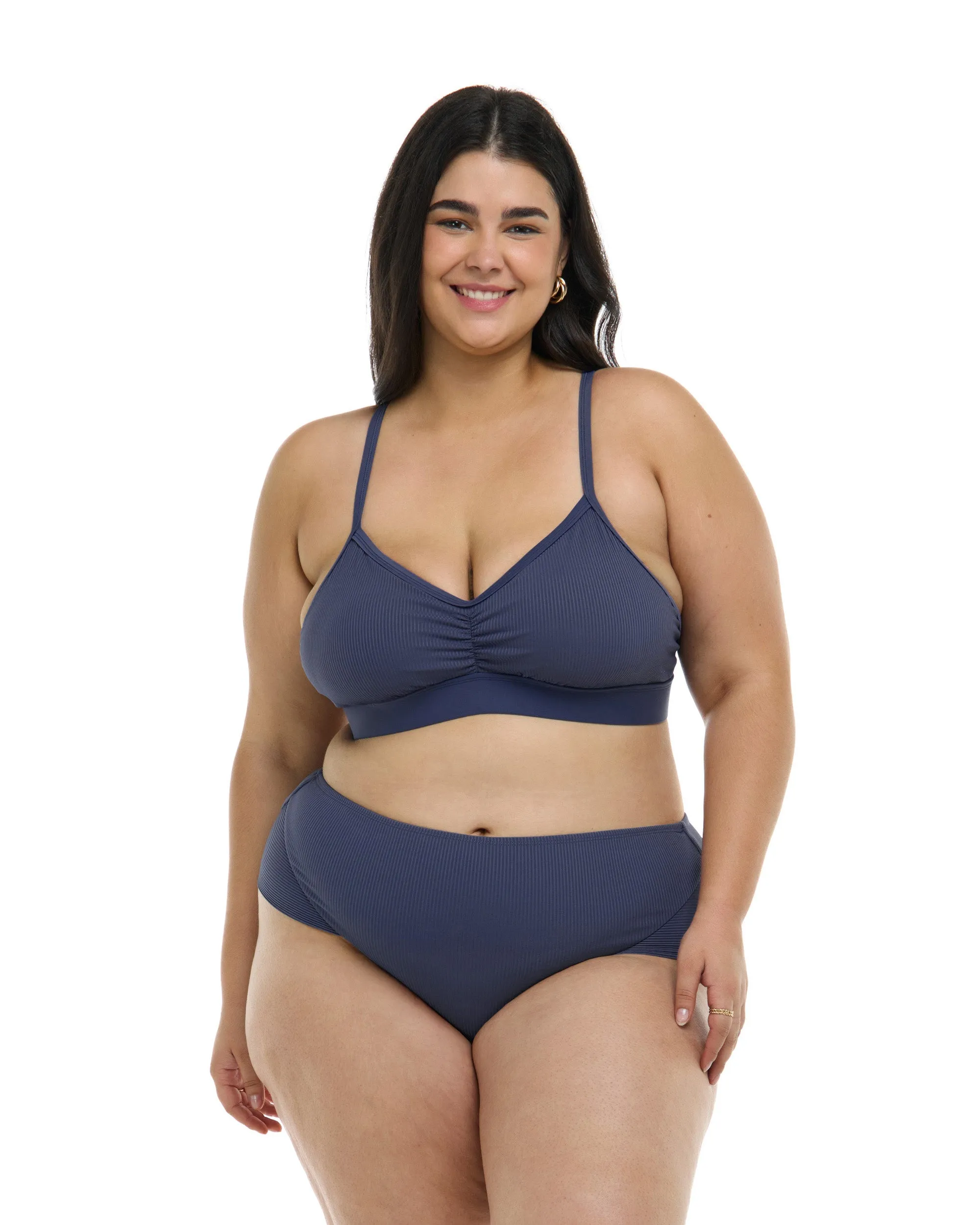 Ibiza Drew Plus Size Fixed Triangle Bikini Top - Dusk sold by Body Glove