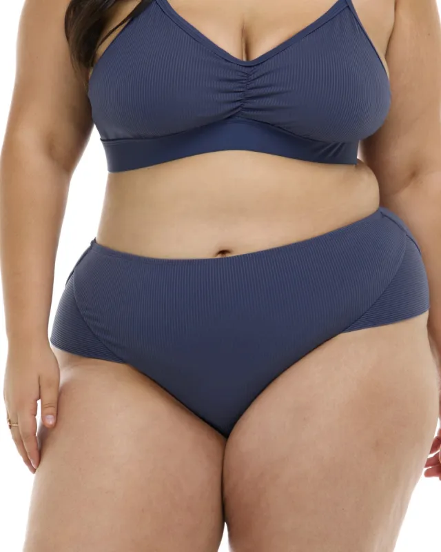 Ibiza Coco Plus Size High Waisted Bikini Bottom - Dusk sold by Body Glove