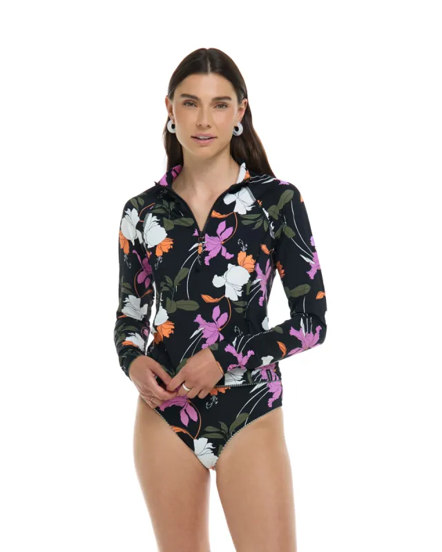 Dreamy Raelynn Long Sleeve Rashguard - Black / Dreamy made by Body Glove