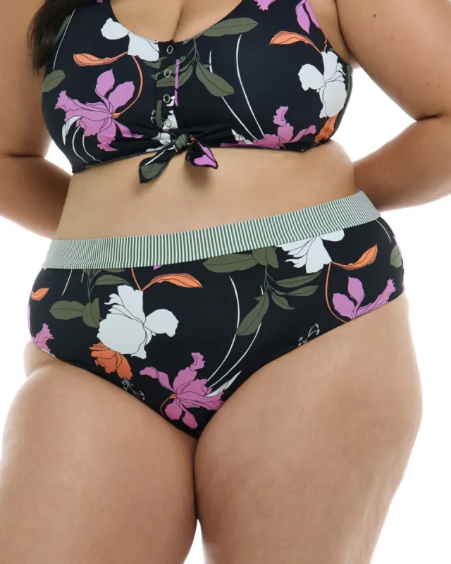 Dreamy Marlee Plus Size High-Waist Bikini Bottom - Black / Dreamy sold by Body Glove