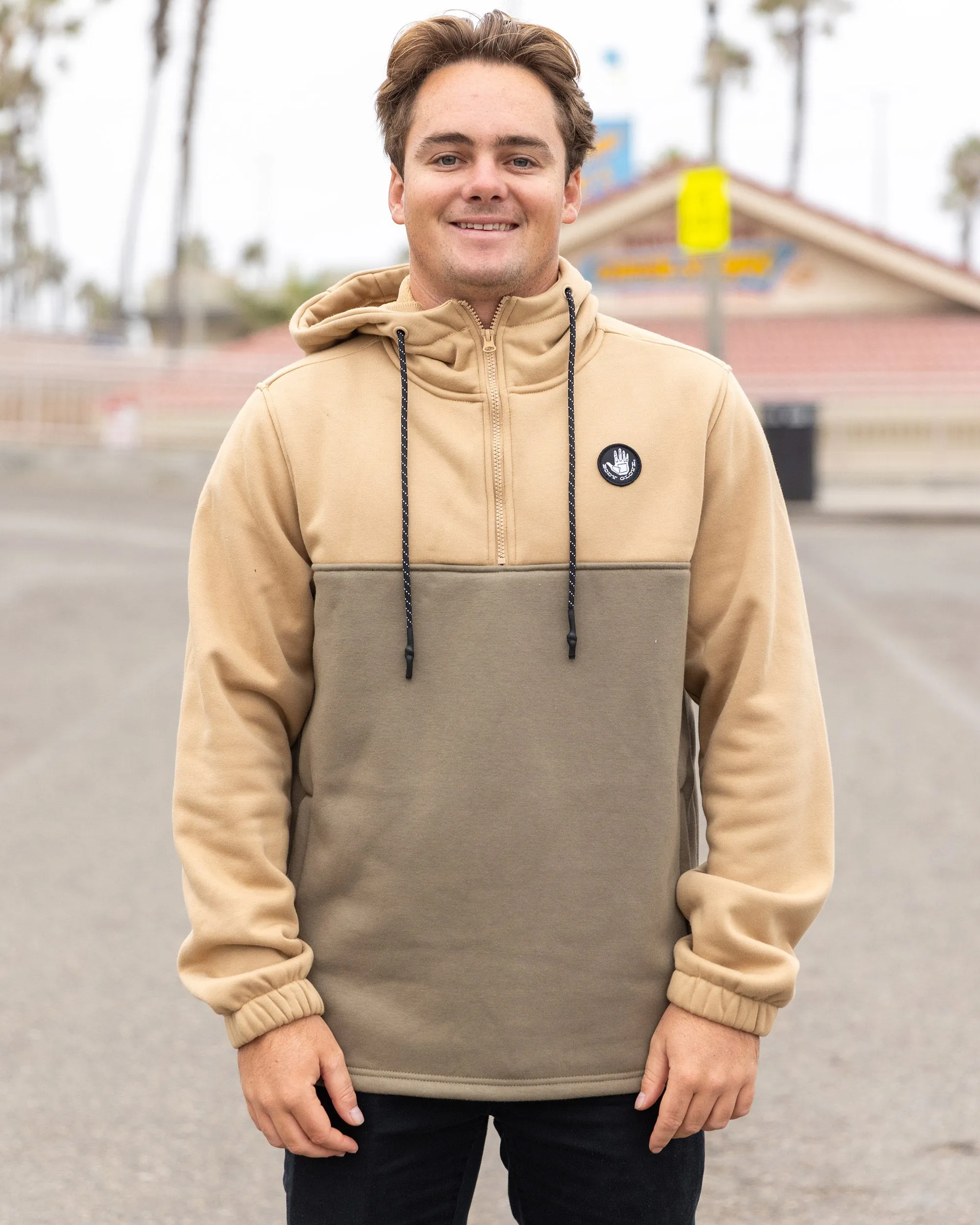 Men's Paxton Quarter Zip Pullover Hoodie - Khaki sold by Body Glove product image thumbnail 2