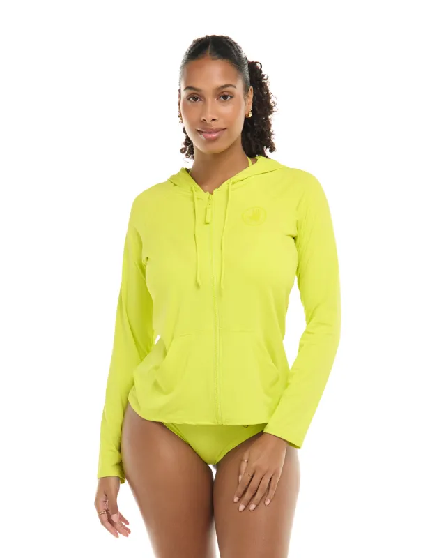 Smoothies Barbara Hoodie Rashguard - Key Lime sold by Body Glove