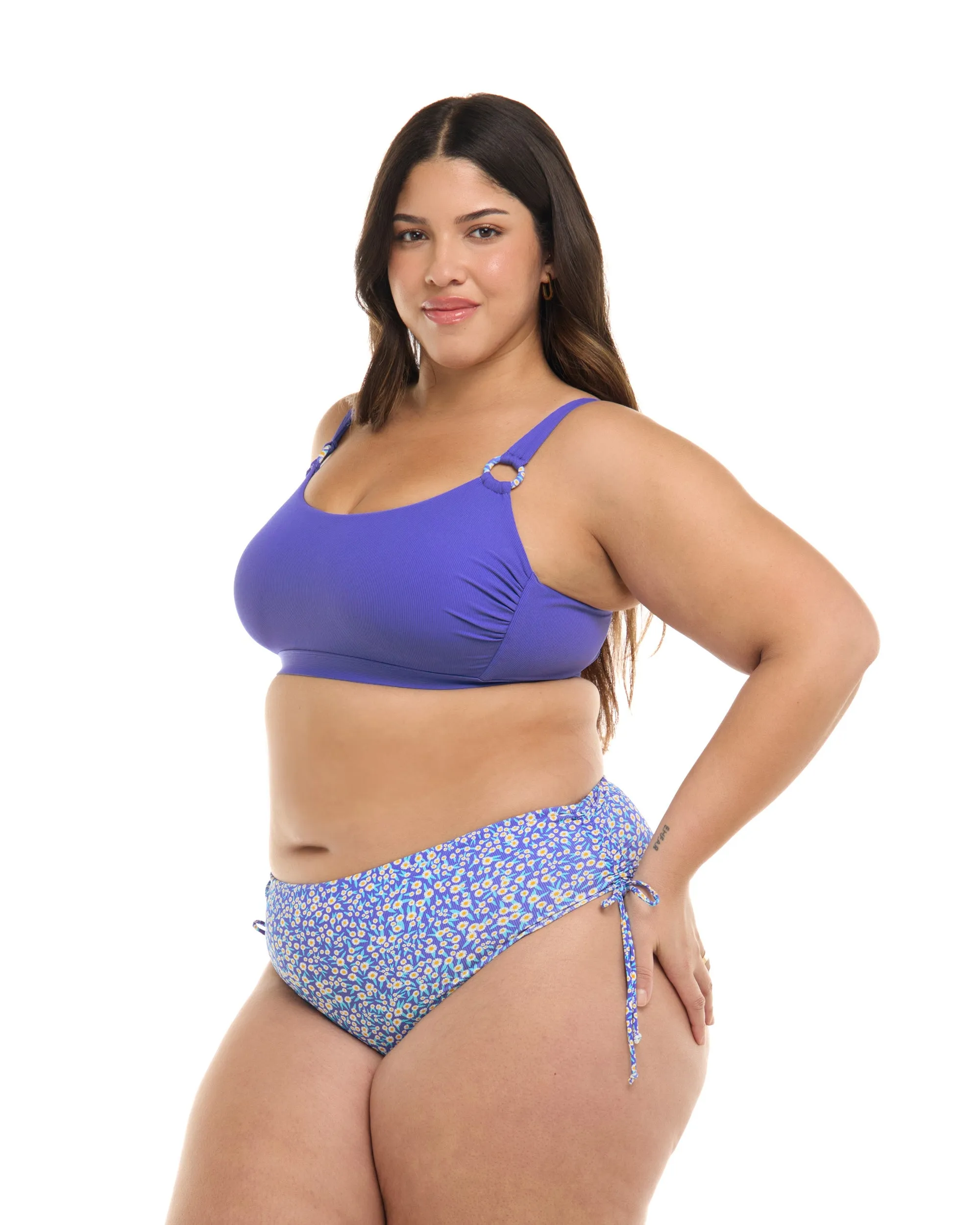 Bellium Amore Plus Size Scoop Bikini Top - Clearwater sold by Body Glove
