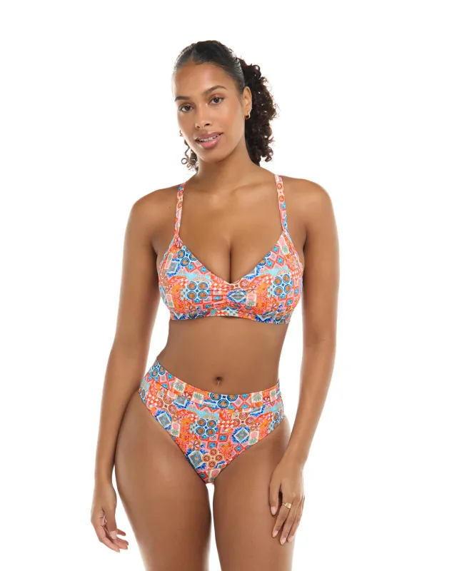 Festive Drew D-F Cup Swim Top - Apricot made by Body Glove