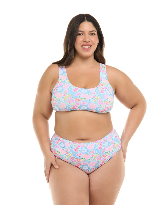 Daydream Lovia Reversible Sweetheart Crop Top Plus Size - Sky sold by Body Glove
