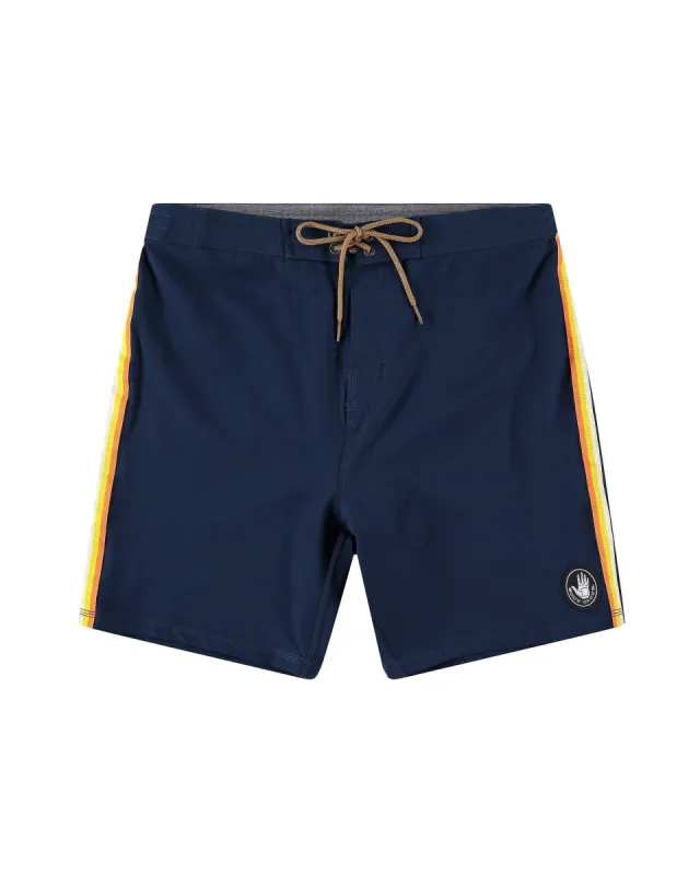 Hermosa 18" Side-Stripe Boardshort - Navy sold by Body Glove