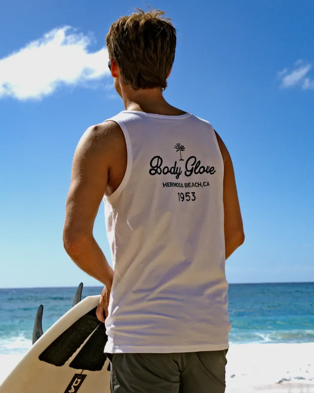 Mens Hermosa Tank - White made by Jerry Leigh