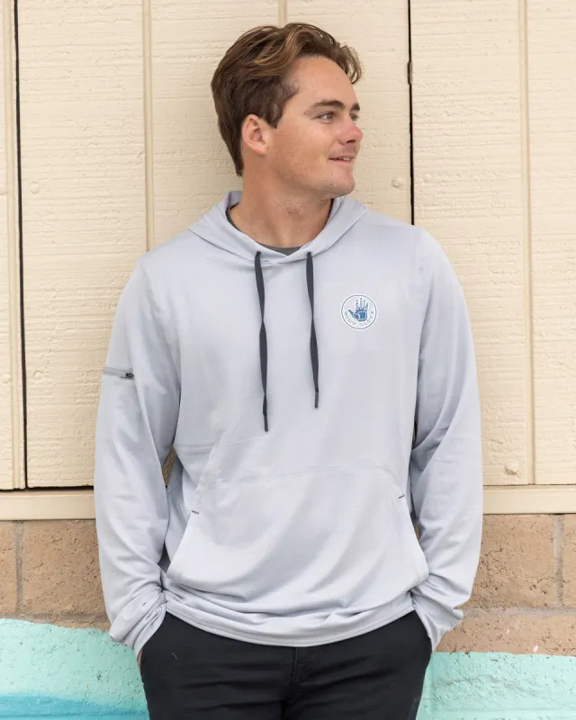 Men's Helm Hybrid Hoodie - Lt. Heather Gray sold by Body Glove