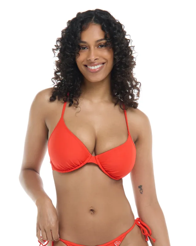 Smoothies Solo D-F Cup Bikini Top - Poppy sold by Body Glove