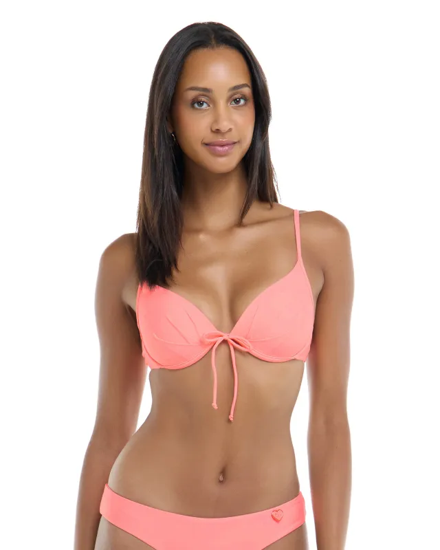 Smoothies Greta Underwire Bikini Top - Coral sold by Body Glove
