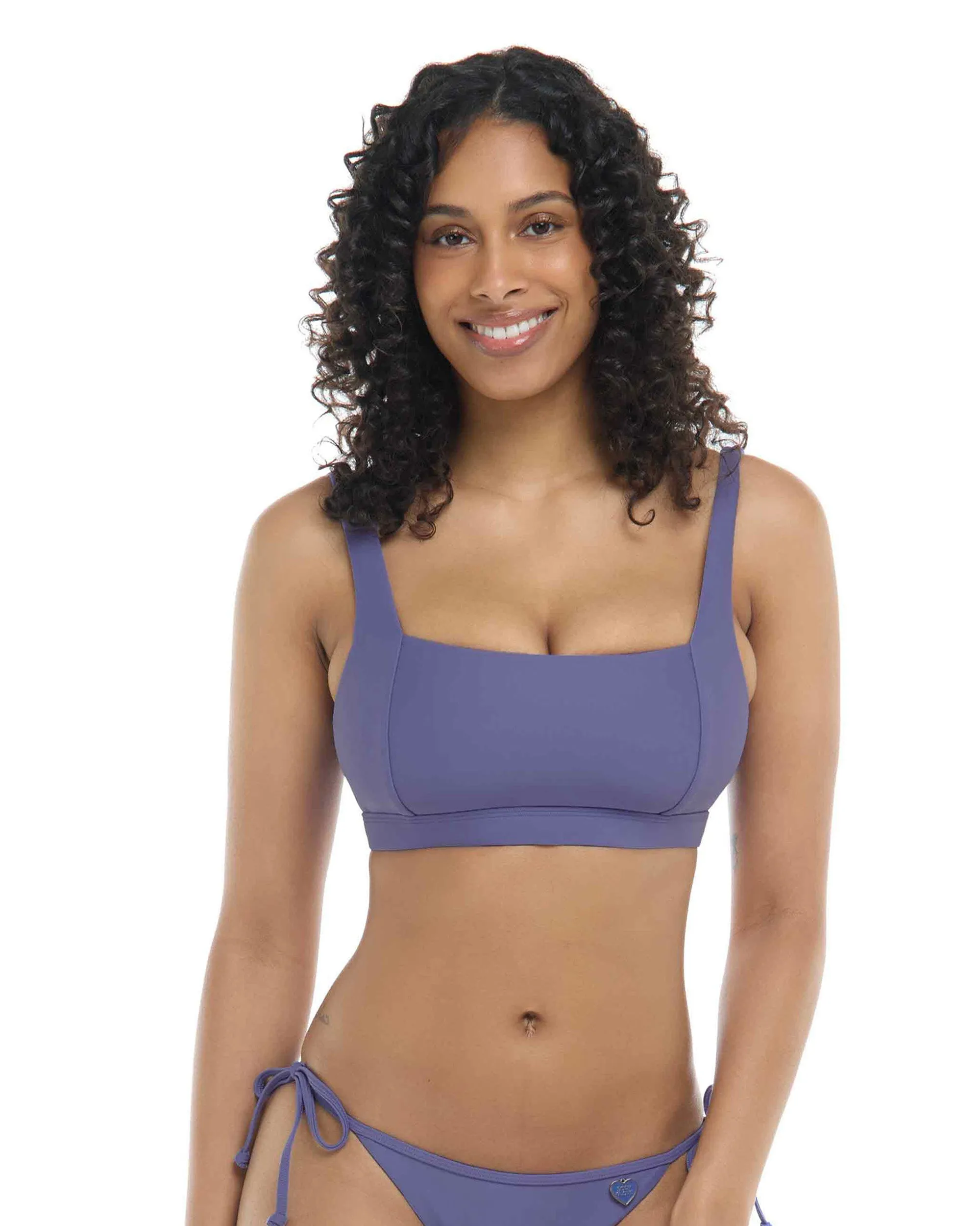 Smoothies Edi Square Neck D-F Cup Bikini Top - Iris sold by Body Glove