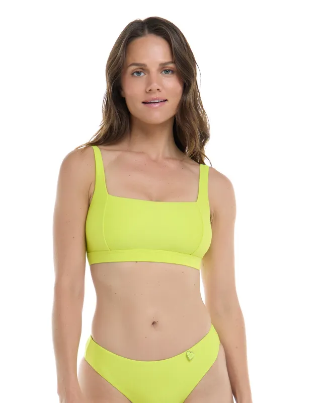 Smoothies Edi Square Neck D-F Cup Bikini Top - Key Lime sold by Body Glove