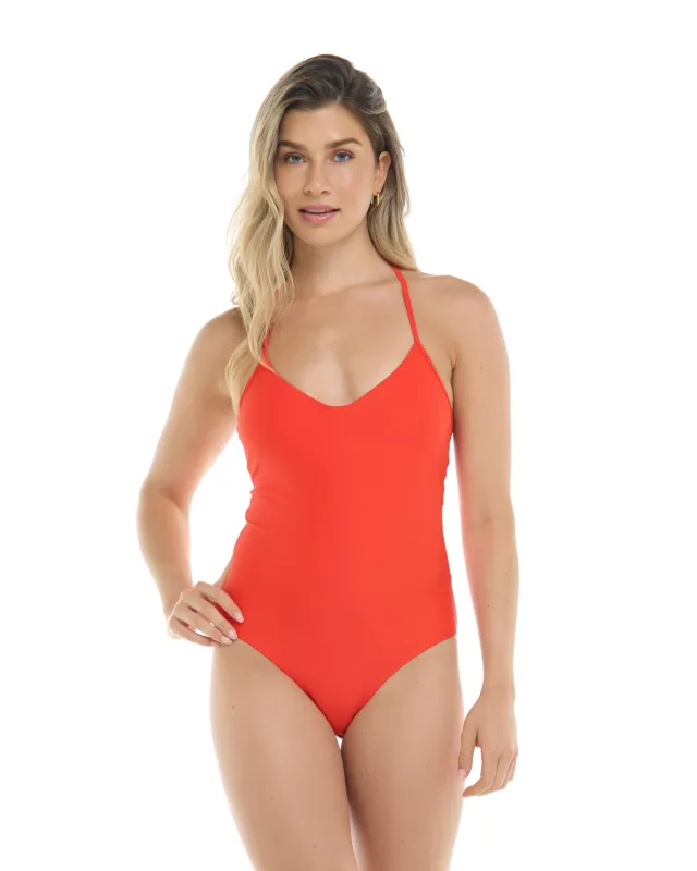 Smoothies Sandbar One-Piece Swimsuit - Poppy sold by Body Glove