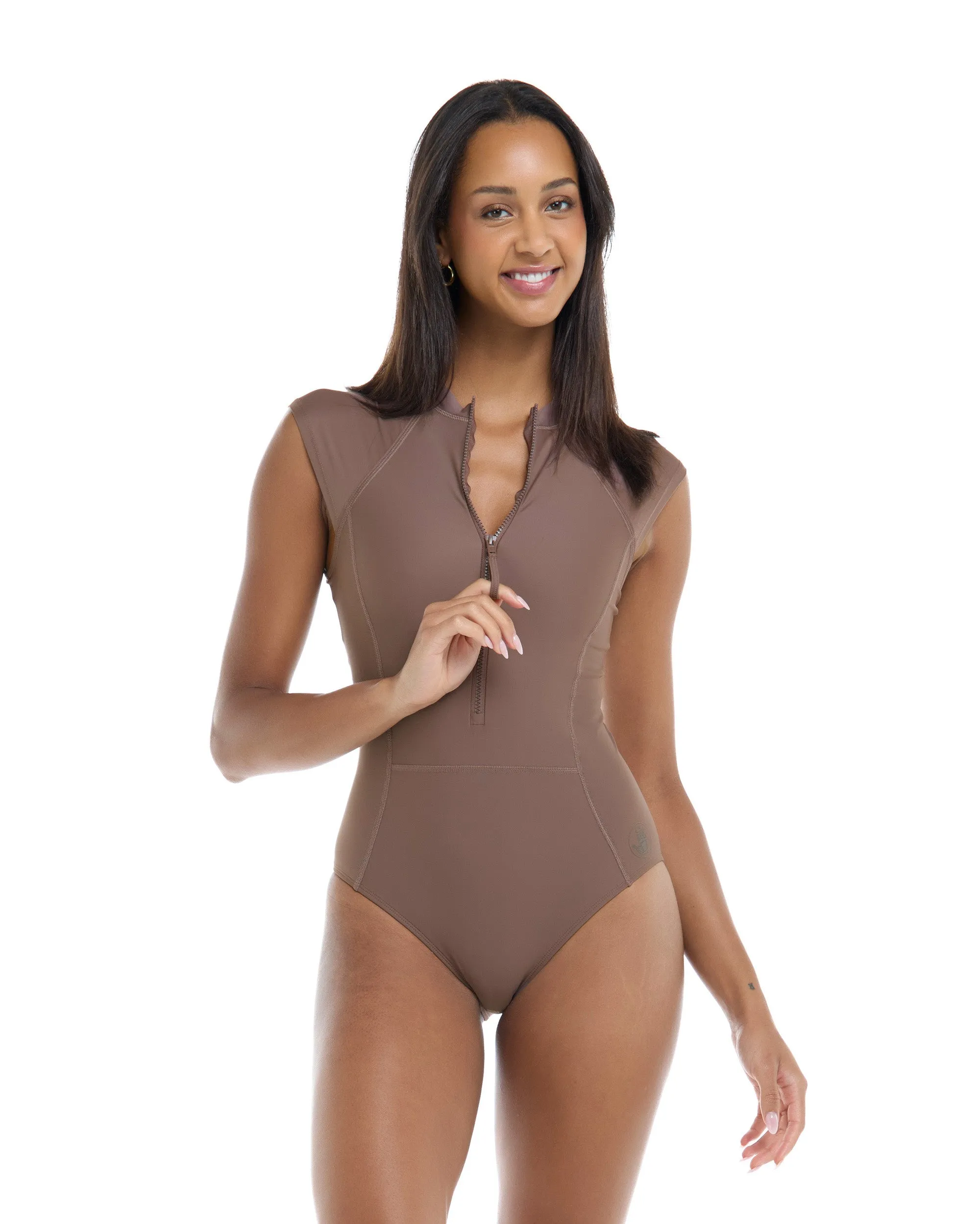 Smoothies Manny One-Piece Swimsuit - Latte sold by Body Glove