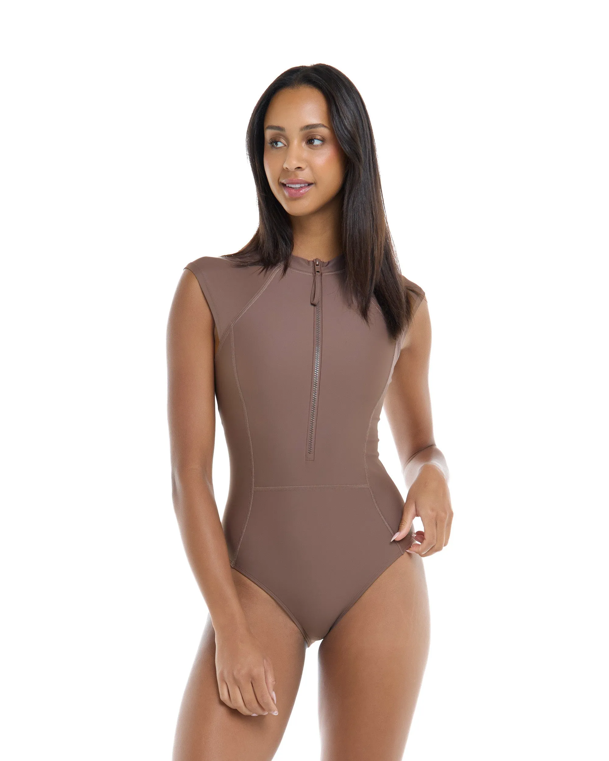Smoothies Manny One-Piece Swimsuit - Latte sold by Body Glove product image thumbnail 4