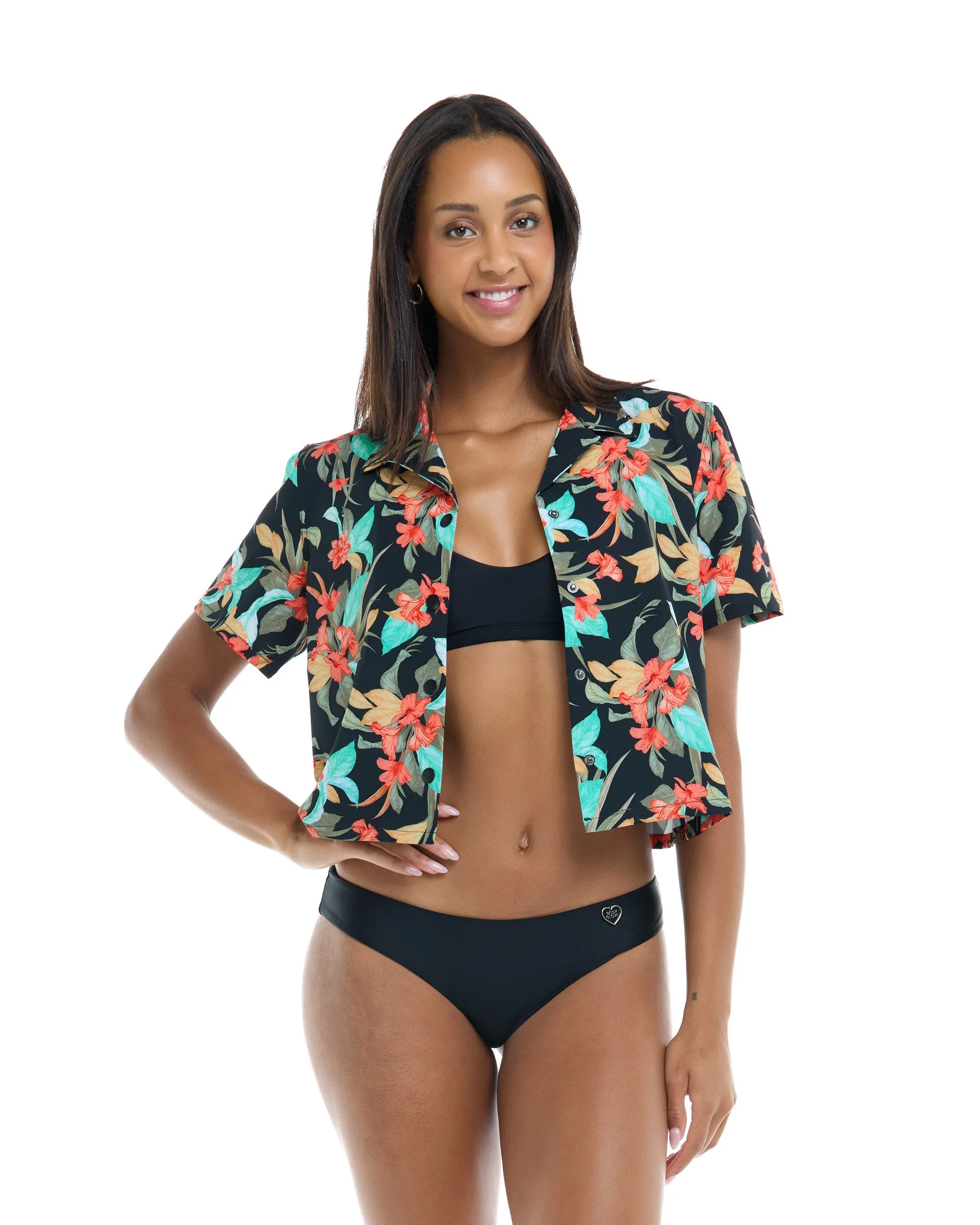 Lalancha Short Sleeve Surf Shirt - Black/Hamoa Prt sold by Body Glove product image thumbnail 3