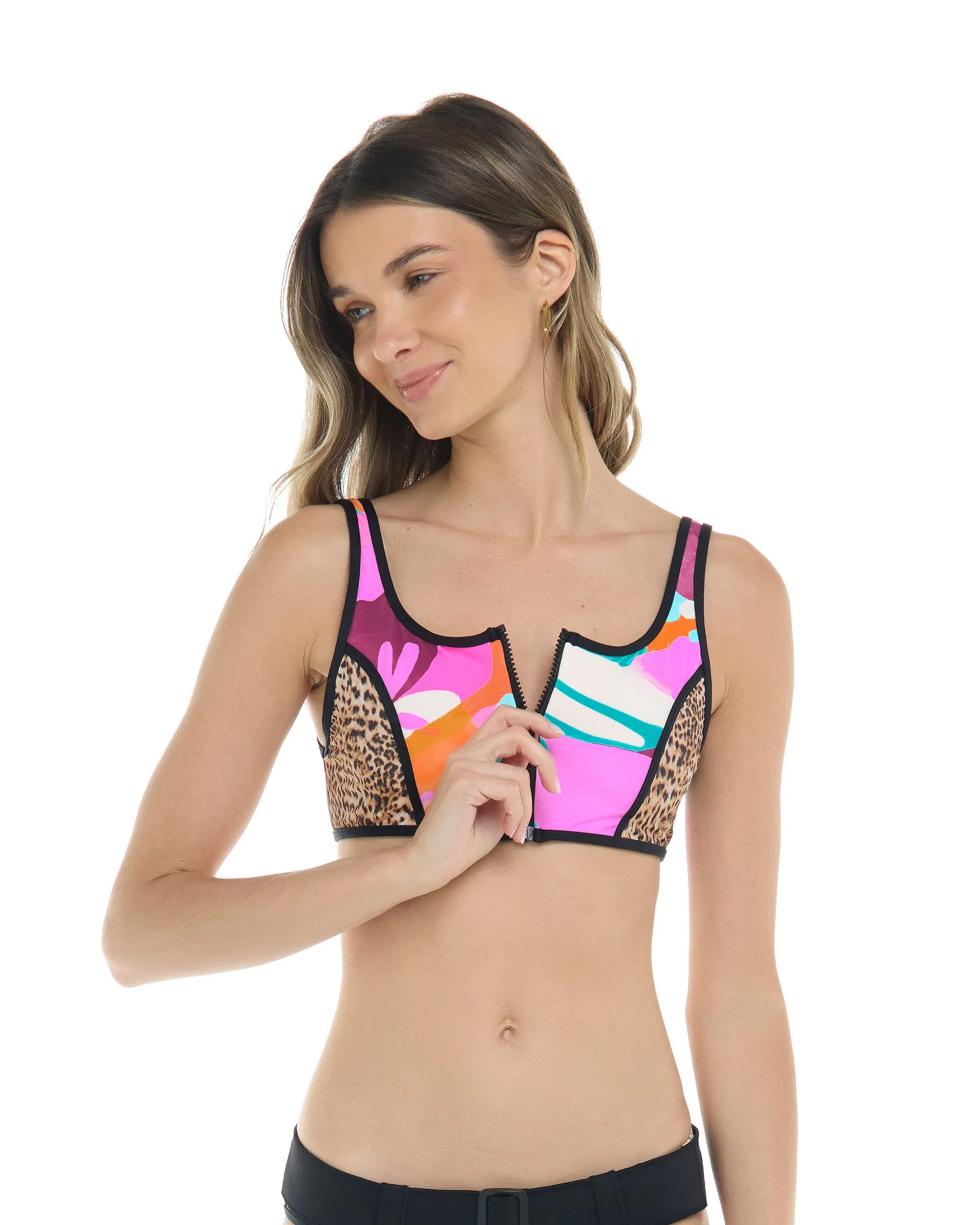 Groove You Spin Me Crop Top - Multi / Groove sold by Body Glove