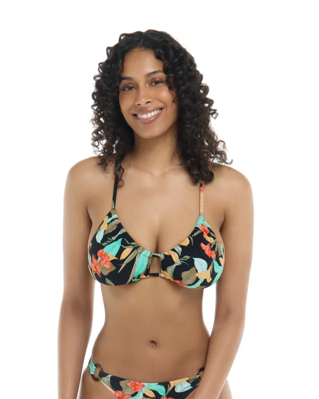Hamoa Kenna Triangle Slider Bikini Top D - Black sold by Body Glove