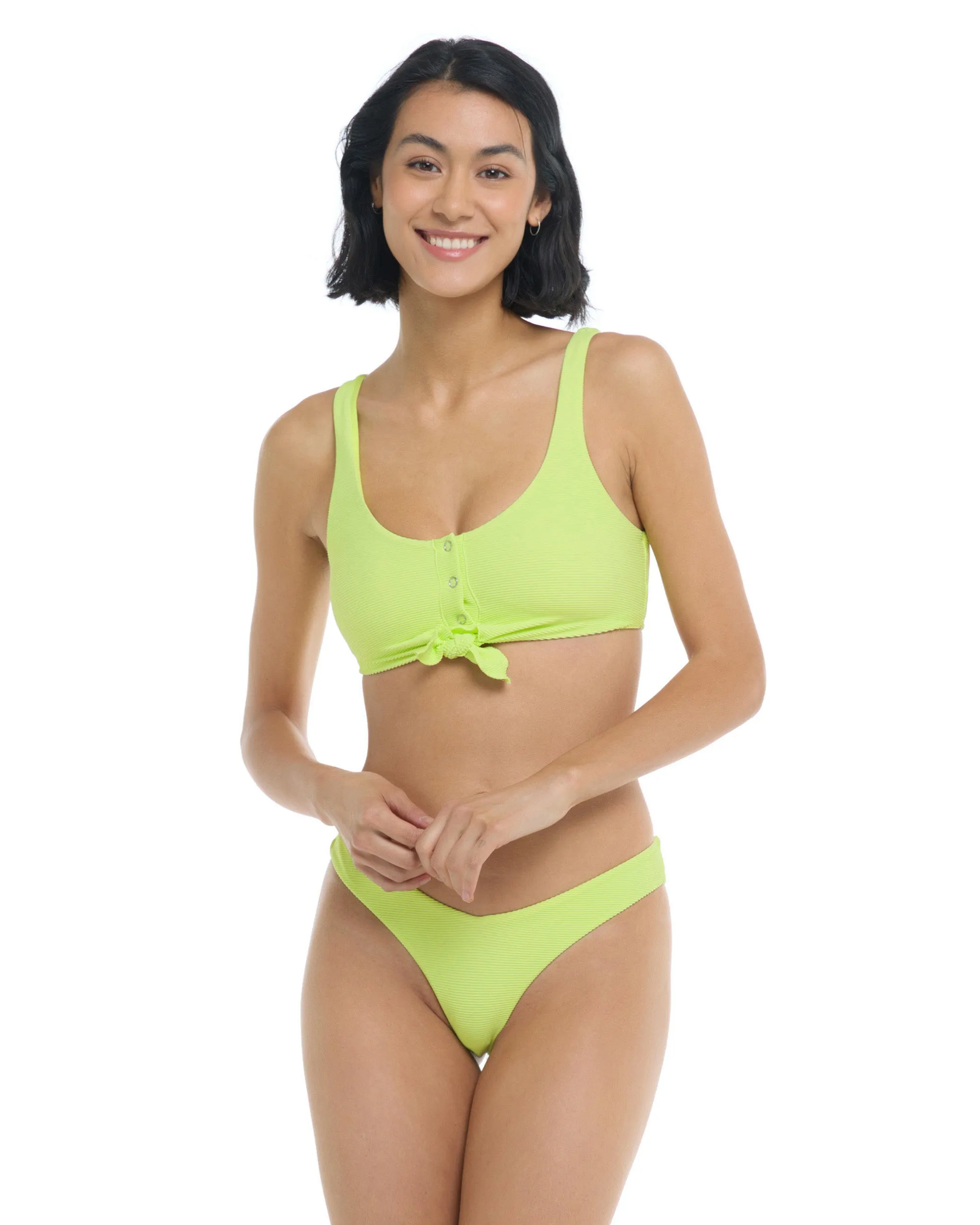 Spectrum Kate Crop Tank Bikini Top - Chartreuse sold by Body Glove
