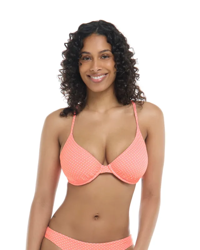 Spritz Solo D-F Cup Bikini Top - Coral sold by Body Glove