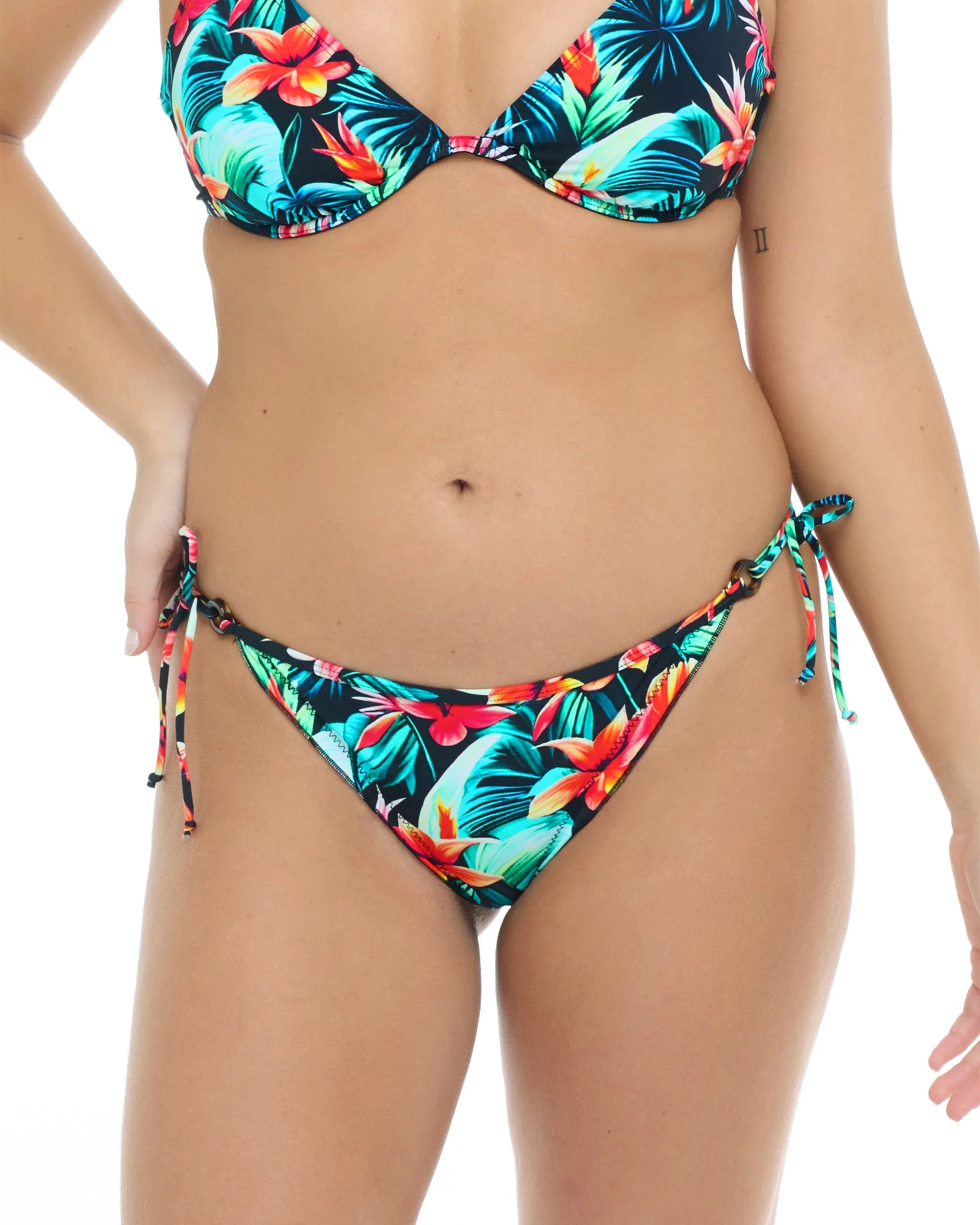 Colola Brasilia Side-Tie Bikini Bottom - Colola / Black sold by Body Glove