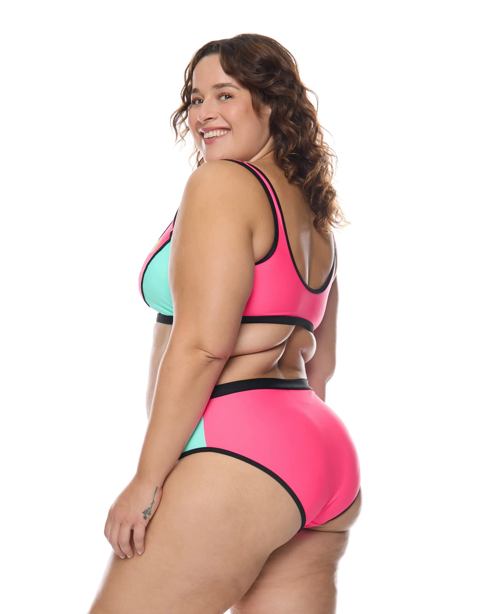Groove High Tide Plus Size Swim Bottom - Groove / Bubble Gum sold by Body Glove product image thumbnail 4