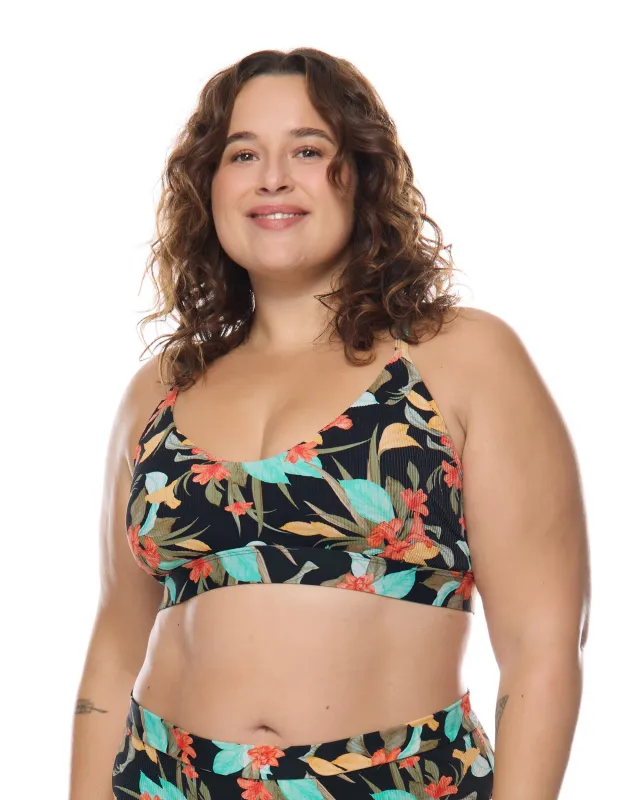 Hamoa Ruth Plus Size Fixed Triangle Swim Top - Black sold by Body Glove