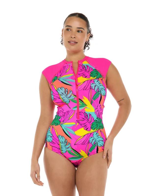 Tulum Stand Up One-Piece Swimsuit - Bubble Gum made by Body Glove