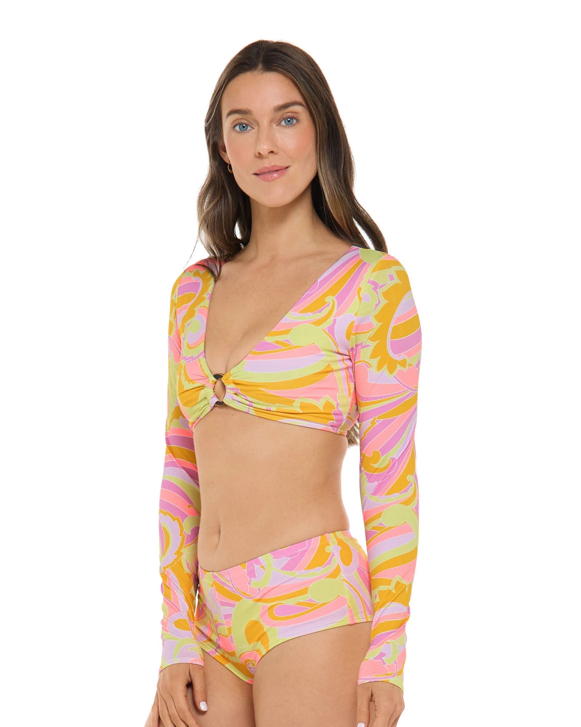 Sol Amarelo Mika Crop Top - Coral sold by Body Glove product image thumbnail 3