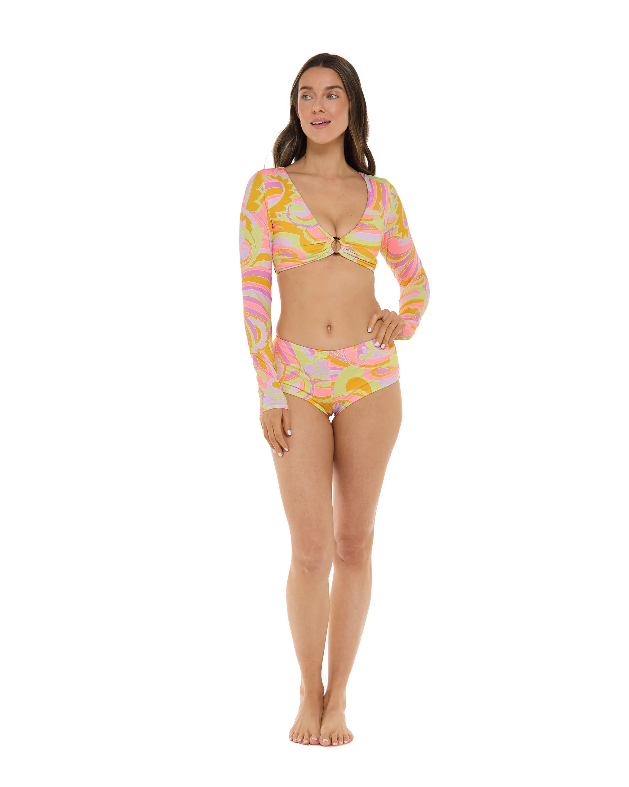 Sol Amarelo Mika Crop Top - Coral sold by Body Glove product image thumbnail 4