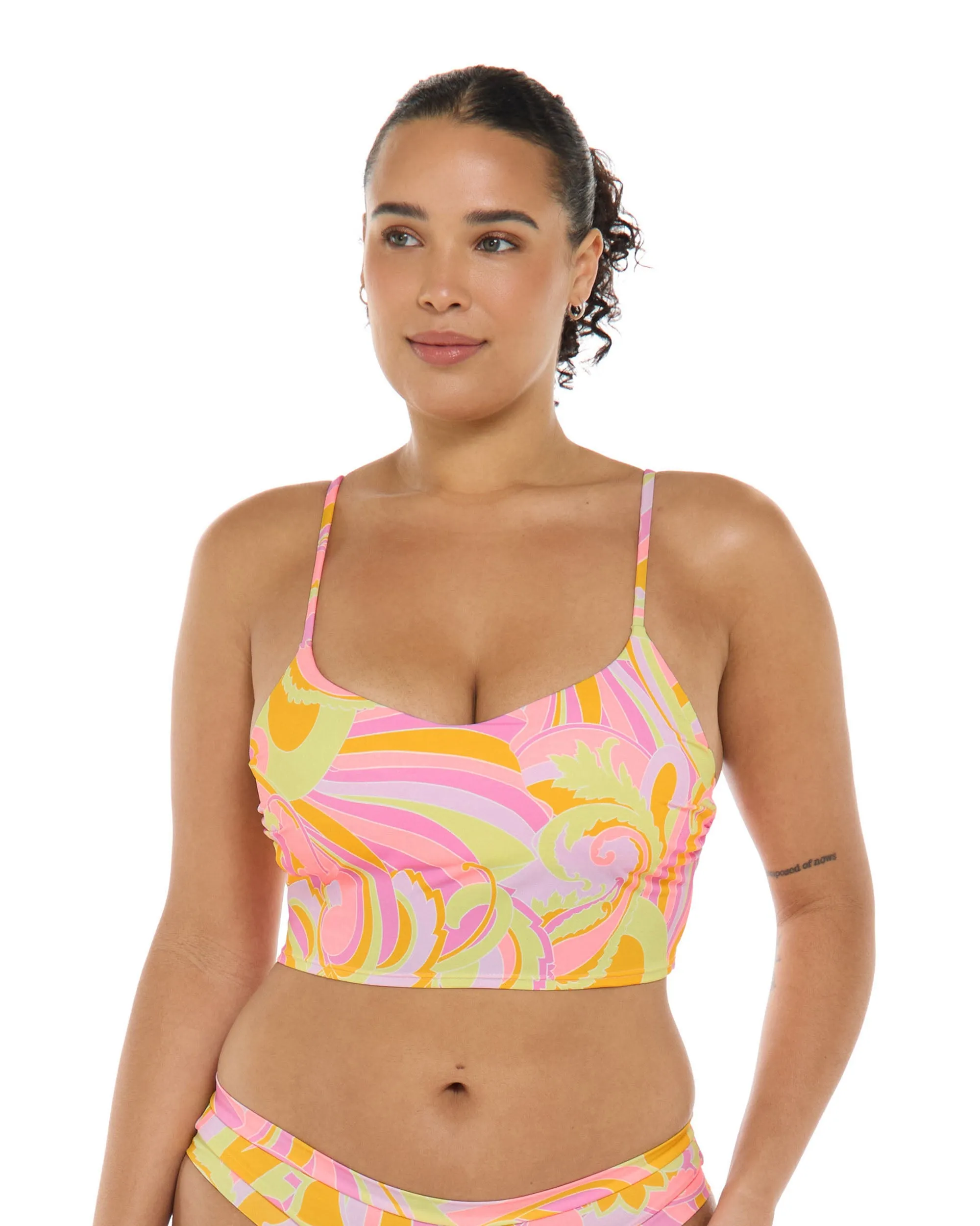 Sol Amarelo Mel Crop Top - Coral sold by Body Glove