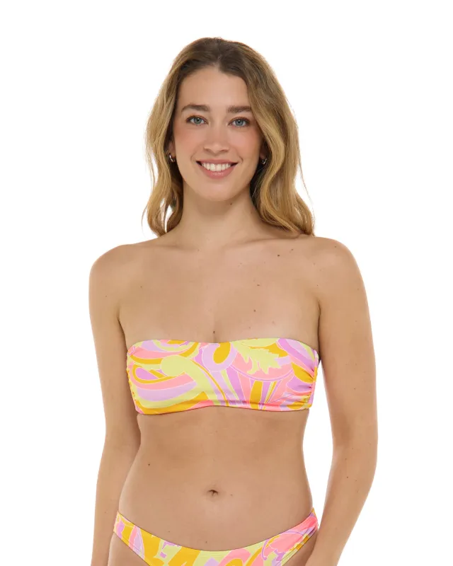 Sol Amarelo Kai Unstructured Bandeau Top - Coral sold by Body Glove