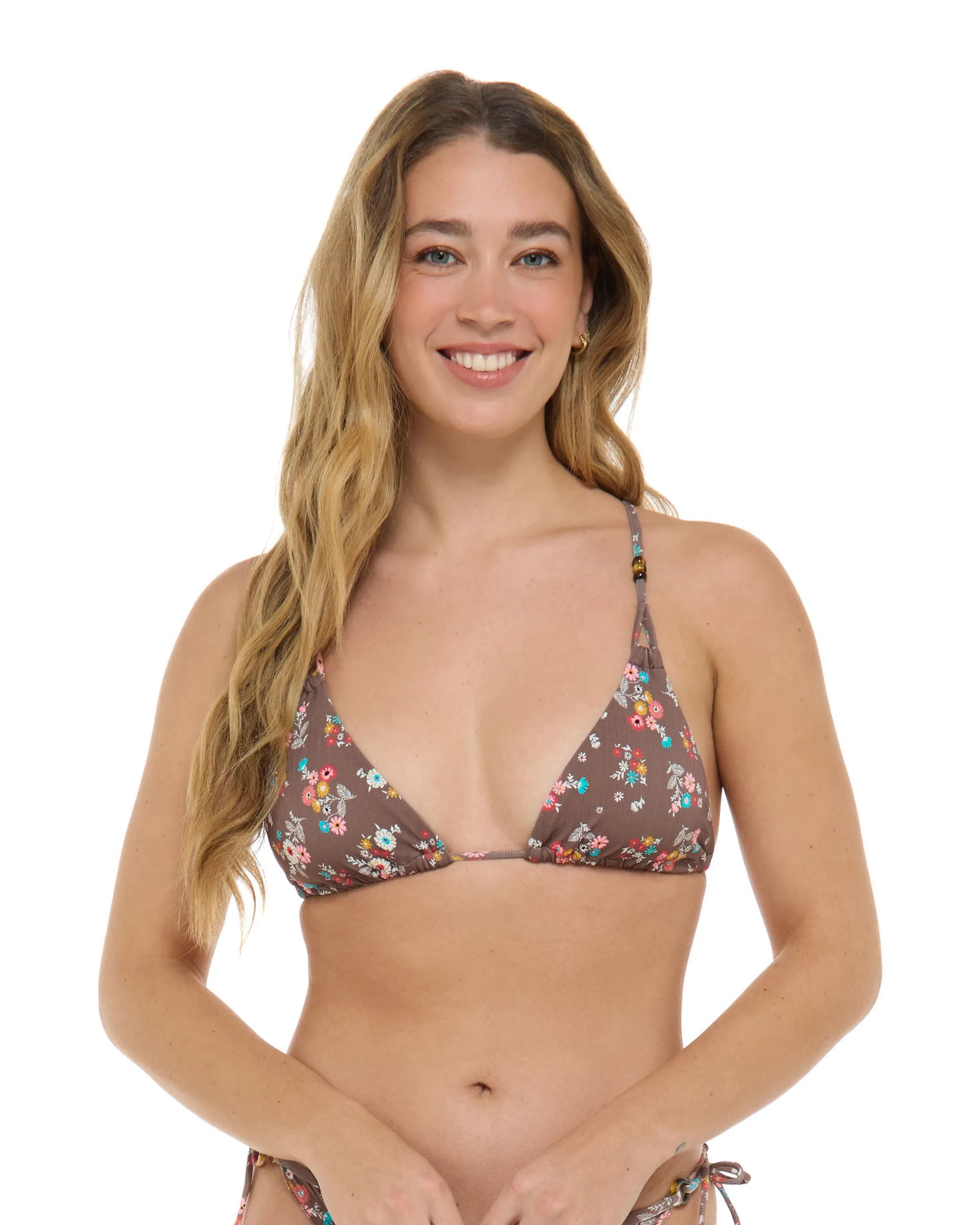 Belle Ashlyn Triangle Slider Bikini Top - Latte sold by Body Glove