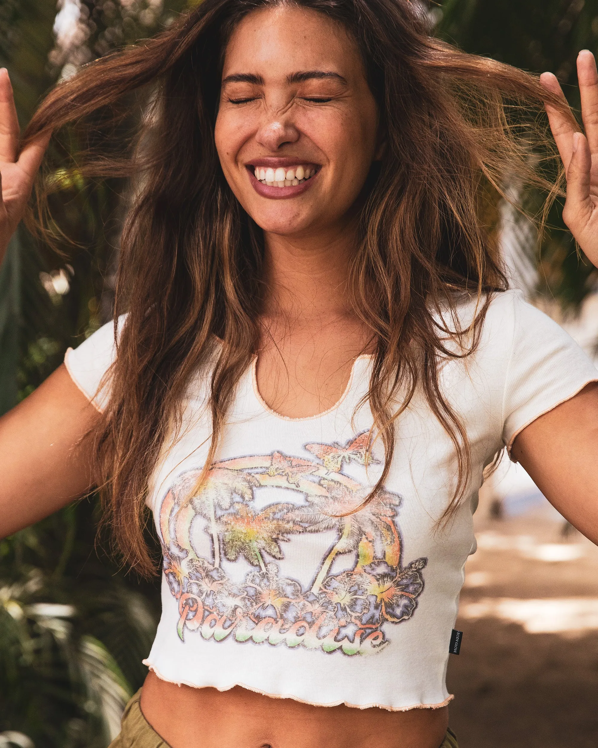 Women's Paradise Calls Tee - Cream sold by Body Glove product image thumbnail 3