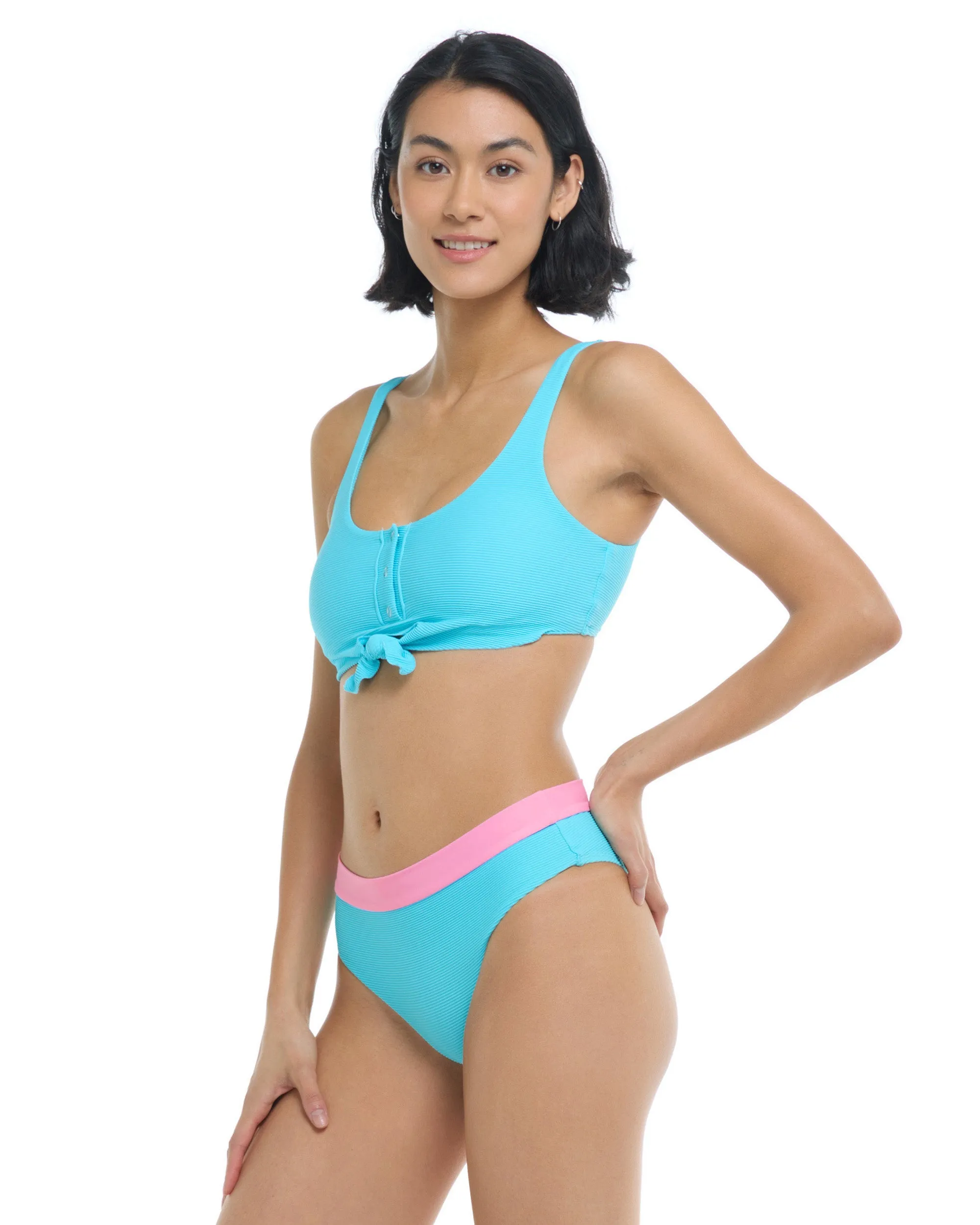 Spectrum Kate Crop Tank Bikini Top - Cyan sold by Body Glove product image thumbnail 4