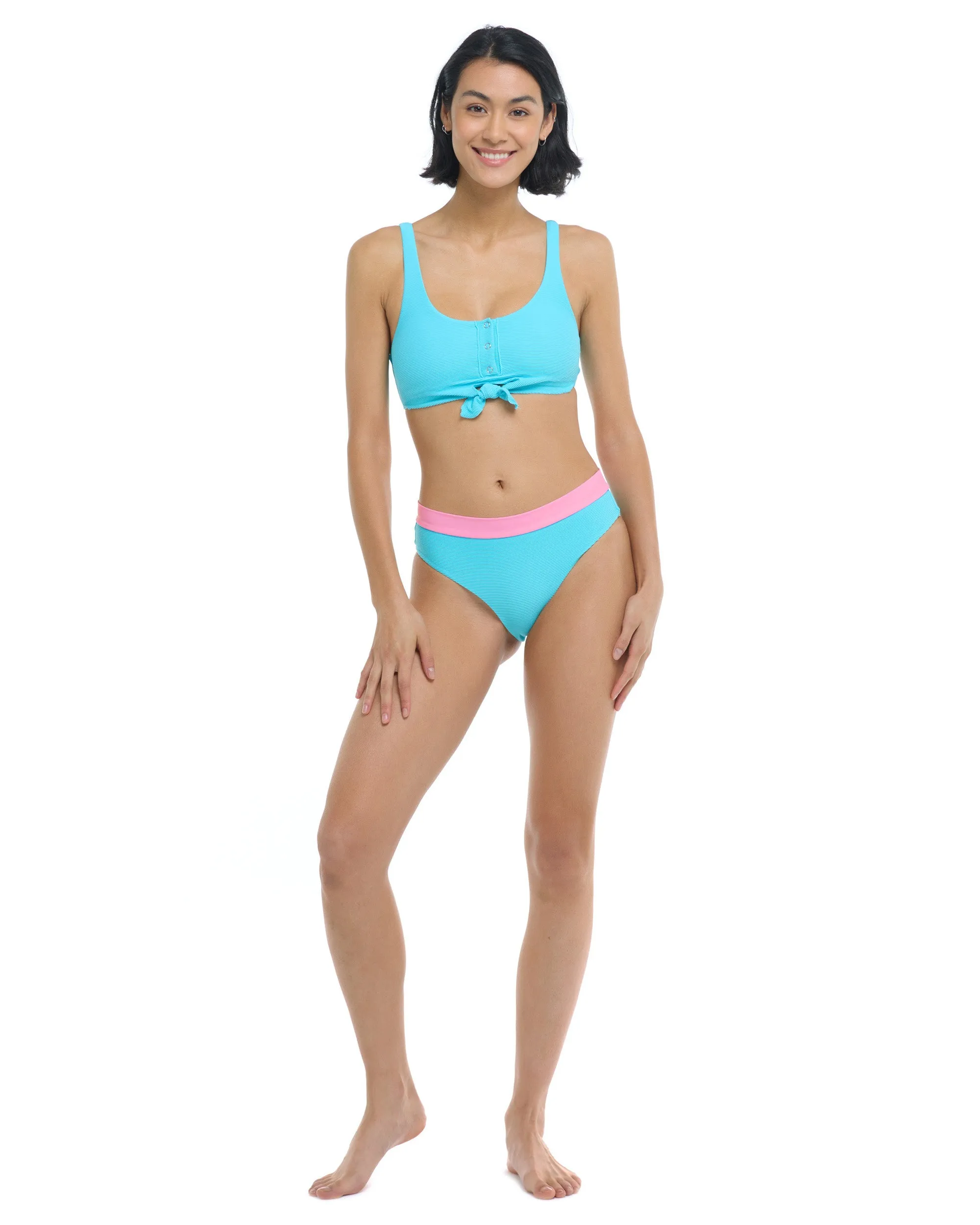 Spectrum Kate Crop Tank Bikini Top - Cyan sold by Body Glove product image thumbnail 3