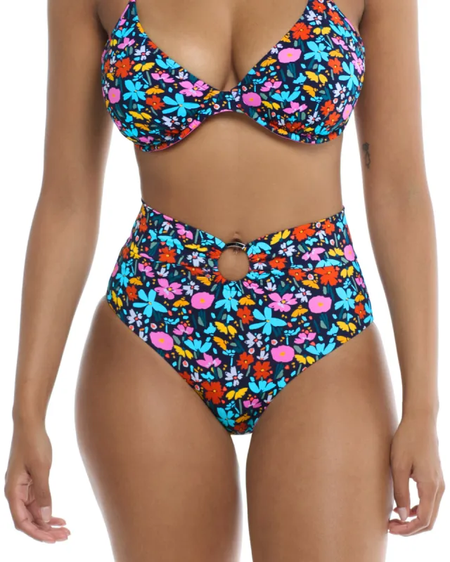 Vivid Field Woodstock Bikini Bottom - Indigo sold by Body Glove