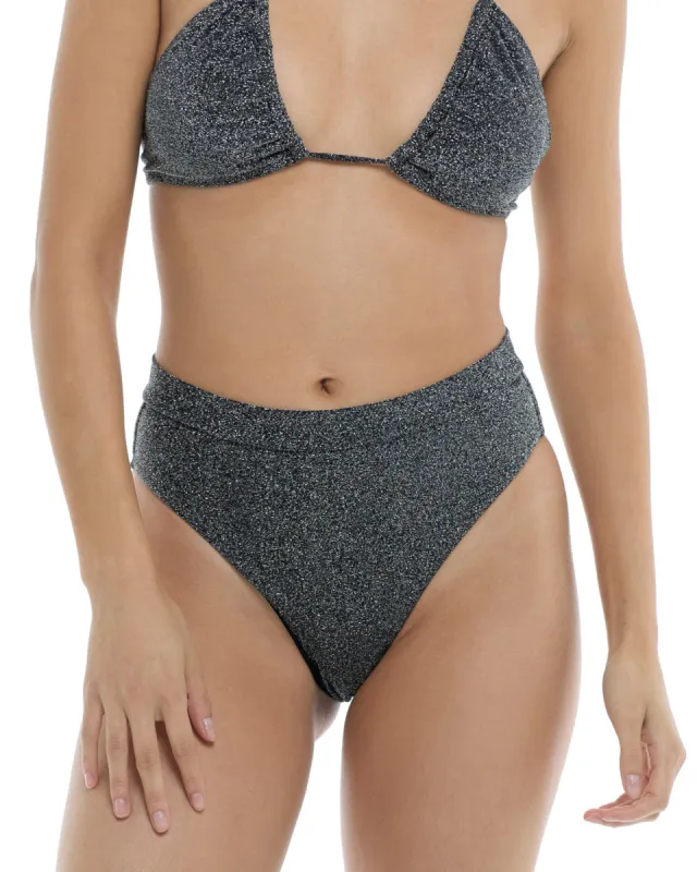 Stardust Marlee High-Waist Bikini Bottom  - Black sold by Body Glove