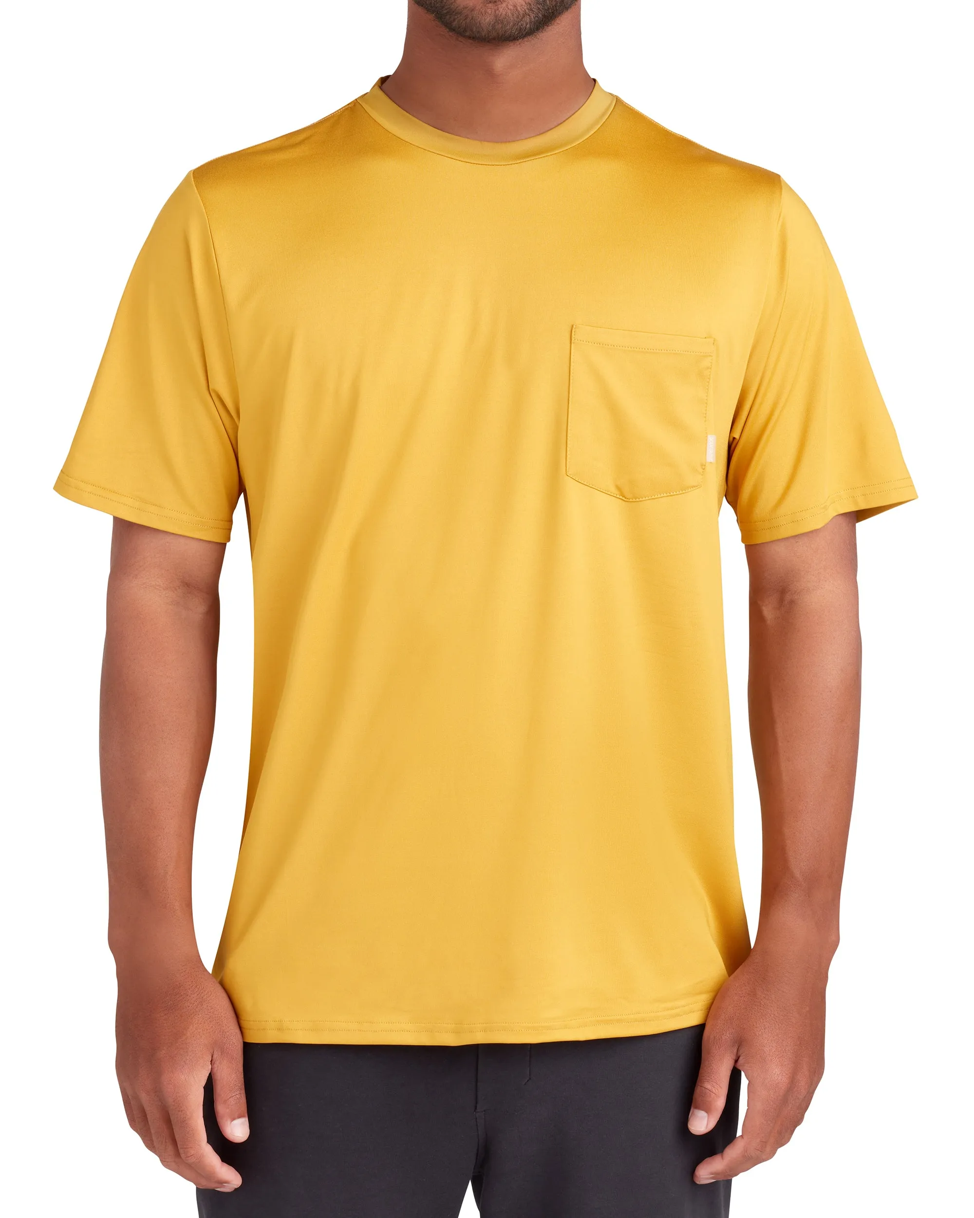 Short-Sleeved Pocket UPF 50+ T-Shirt - Mustard sold by Body Glove