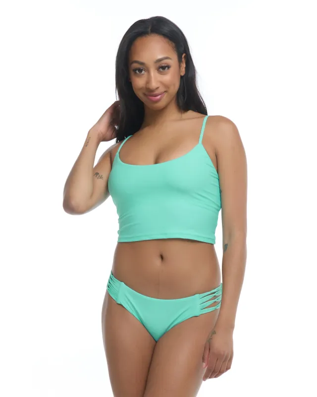 Smoothies Norah Swim Crop Top - Sea Mist sold by Body Glove