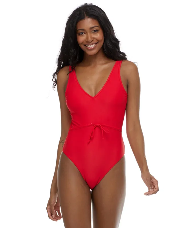 Smoothies Pam Belted One-Piece Swimsuit - True sold by Body Glove