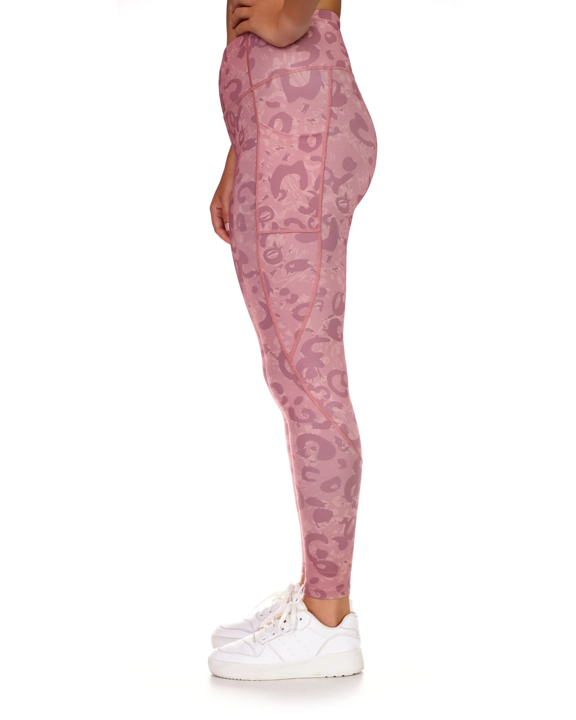 All-Over-Print Full-Length Legging With Pockets - Leopard pink sold by Body Glove product image thumbnail 2