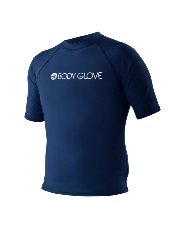 Men's Basic Short-Arm Lycra Rash Guard - Navy sold by Body Glove