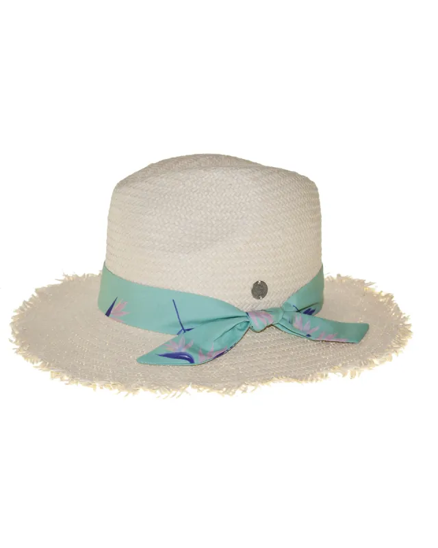 Woven Straw Panama Hat - Floral sold by Body Glove