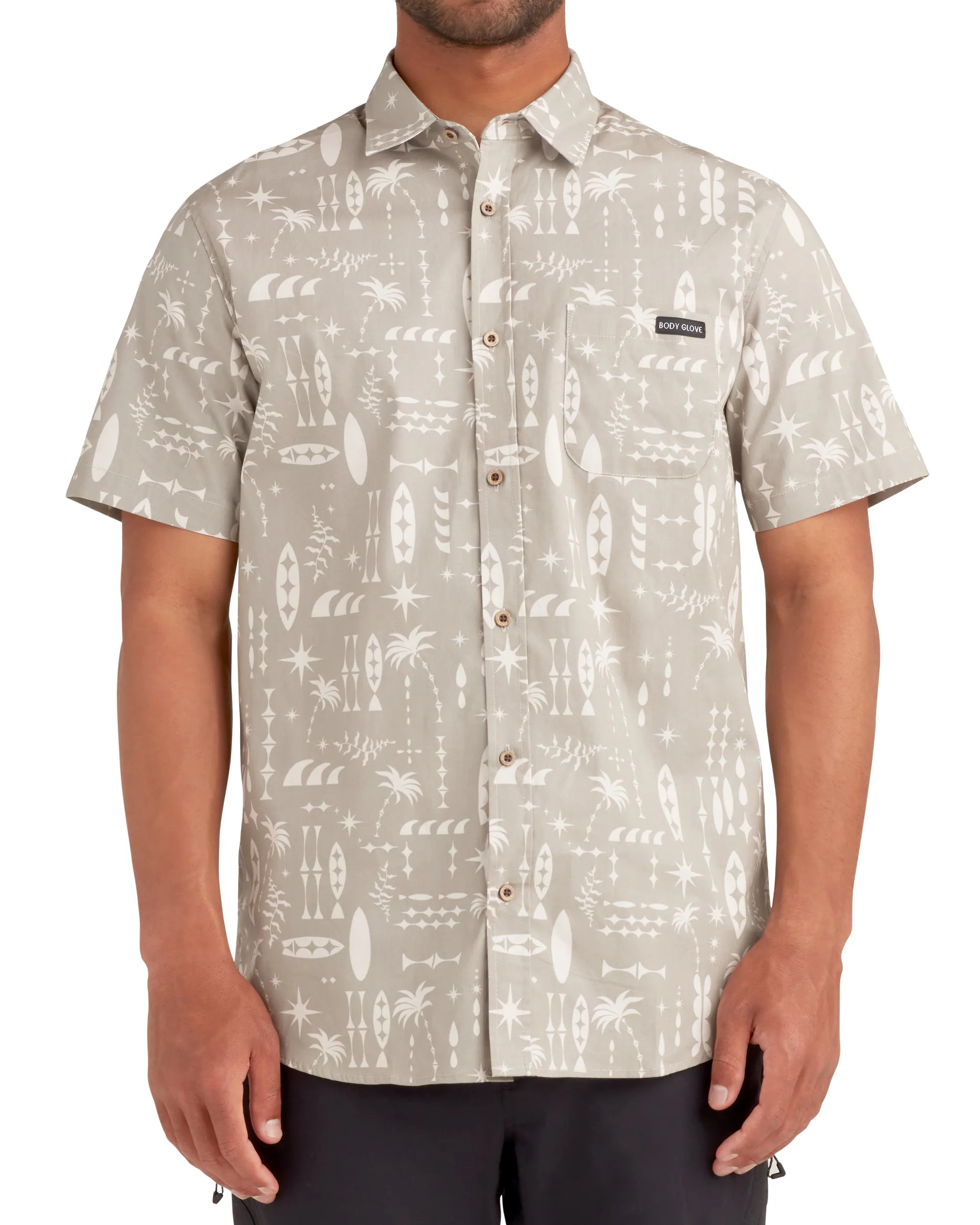 Outrigger Button-Up Shirt - Natural sold by Body Glove