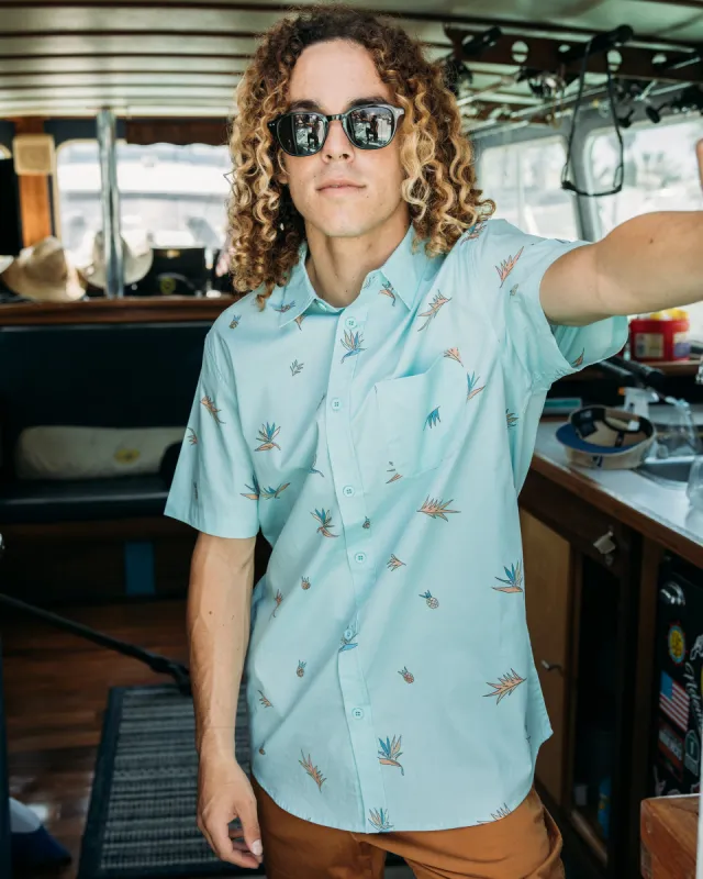 Canyon Button-Up Shirt - Aqua sold by Body Glove