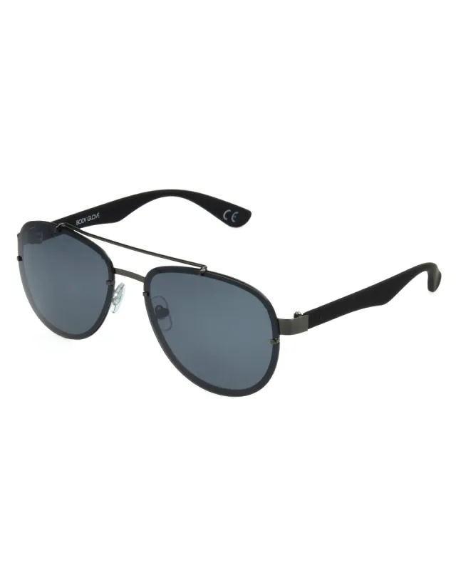 Rush Polarized Aviator Sunglasses - Gunmetal/Black sold by Body Glove