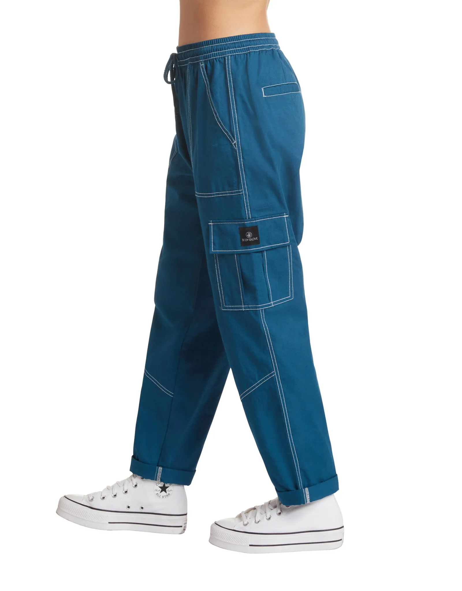 Camelia Mid-Rise Cargo Pants - Navy sold by Body Glove