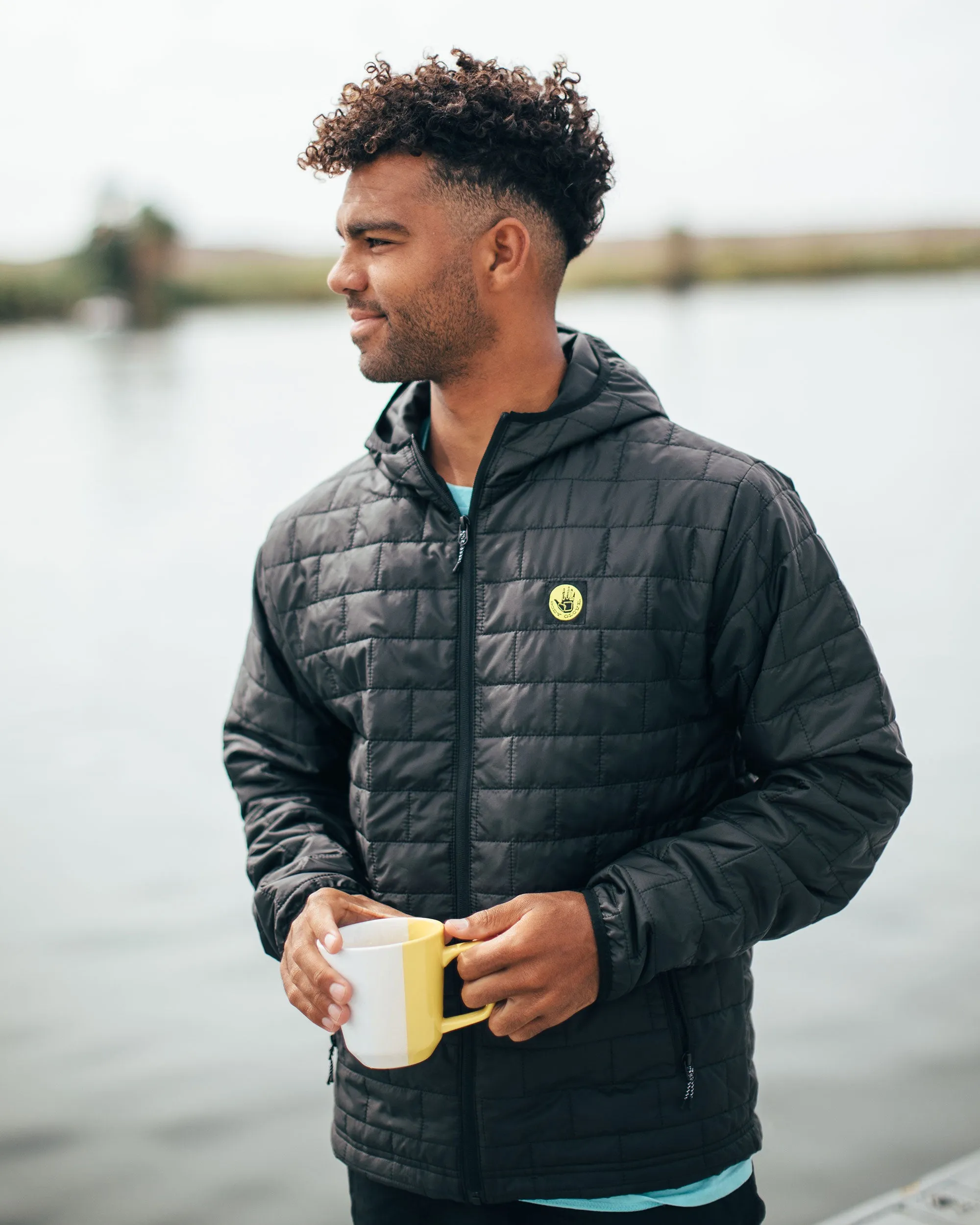 Heritage Hooded Puffer Jacket - Black sold by Body Glove